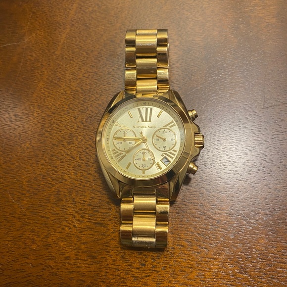 Women’s gold tone Michael Kors Bradshaw watch - Picture 1 of 3